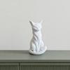 Скульптура кошки, 3D-печать, матовый белый, настольный декор с художественными линиями, домашние украшения для полки, минималистичный декор, подарок для любителей кошек