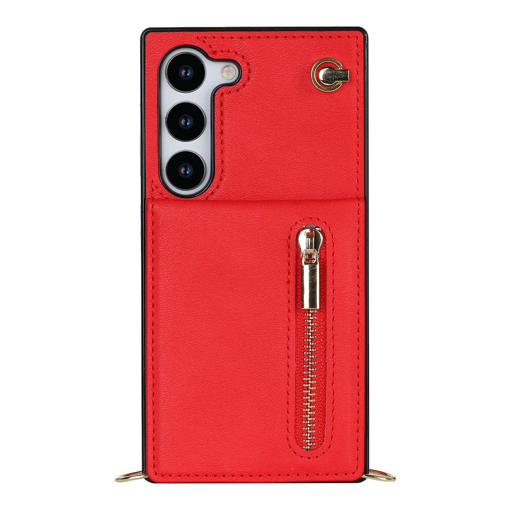 Кошелек на молнии с несколькими картами и длинный висящий чехол для телефона на веревке для серии iPhone Samsung Galaxy S9 S10 S20 S21 S22 S23 Note9 Note10 Note20...