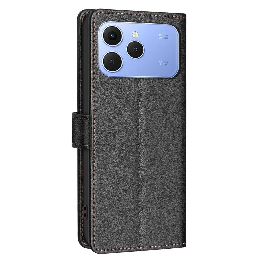 For TECNO Spark 40 4G Leather Case BINFEN COLOR BF32 Wallet RFID Blocking Phone Cover