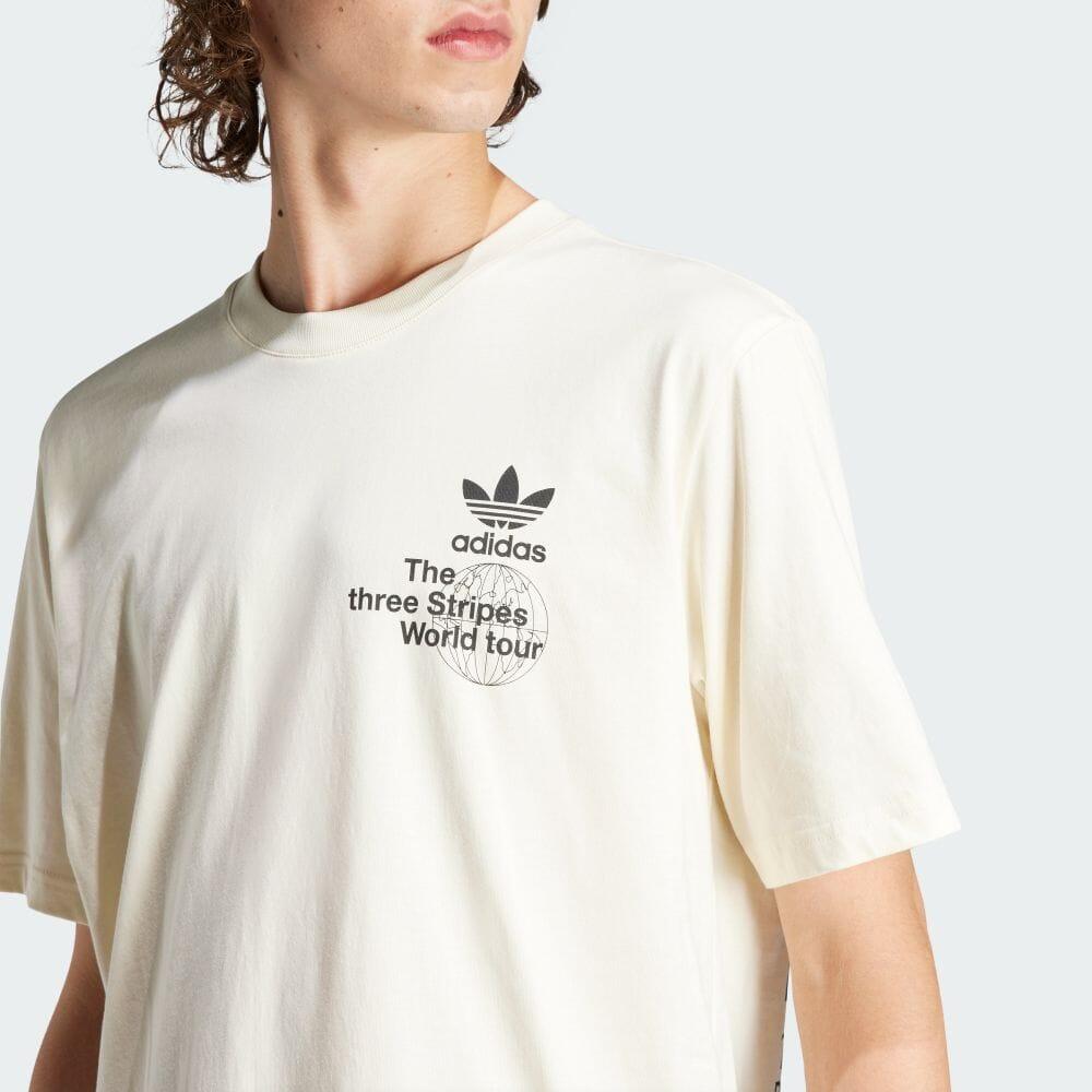 adidas Футболка с коротким рукавом Bt Cream White для мужчин в уличном стиле IS2902