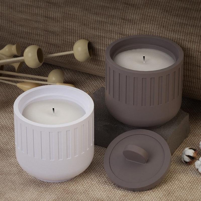 Silicone Storage Jar Mould Jewelry Box Moulds Resin Mold Storage Container Molds with Lid Candle Cup Molds for DIY Craft