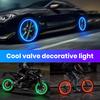 8Pcs Luminous Valve Stem Caps Car Hub LED Lights Super Bright Waterproof Auto On/Off