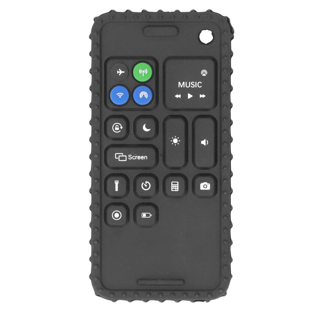 Smart Phone Shape Teething Toy Bright Color Sensory Development Multi Shape Button Silicone Baby