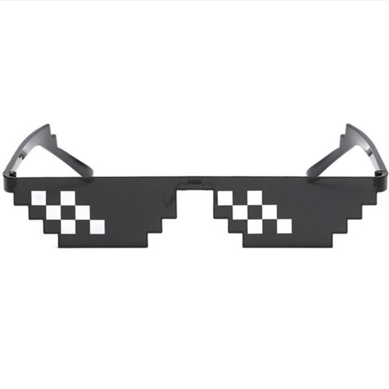 Забавные солнцезащитные очки Thug Life Pixelated для мужчин и женщин, брендовые очки для вечеринок, мозаичные винтажные очки, унисекс, подарочные игрушечные очки, детский подарок