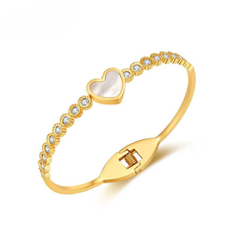 Niche High-End Love Titanium Steel Bracelet Gift Модный универсальный браслет из нержавеющей стали с бриллиантами