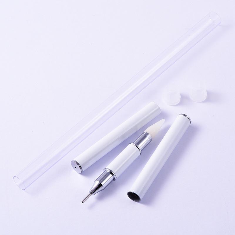 Dual-Purpose Suction Drill Pen, Capped Pen Type, Manicure Point Drill Pen, Double-Ended Metal Crayon, Drill Remover Diy Accessories Tool