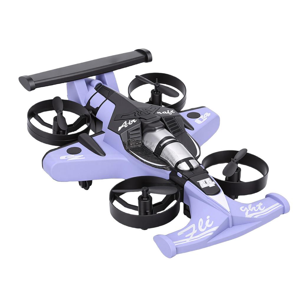 2 in 1 RC Flying Car Aircraft EVA 2.4GHz Remote Control Stunt Aircraft Toy for Birthday Xmas Gift Purple