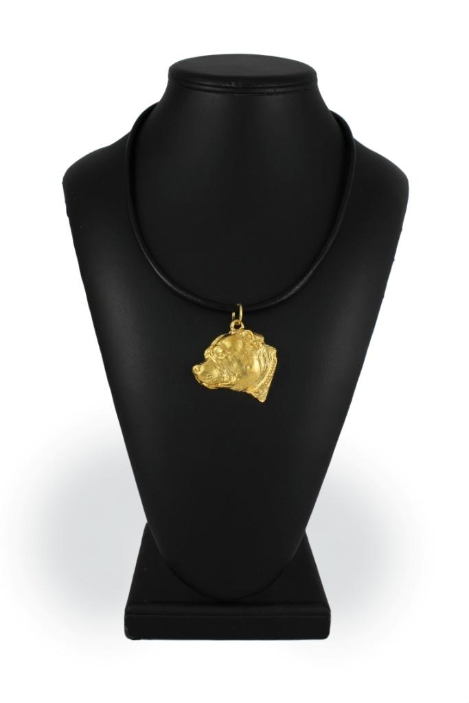 Staffordshire Bull Terrier, Staffy III - necklace with a dog in a gift box, gold-plated pendant for a dog lover, striking jewelry by Art-Dog