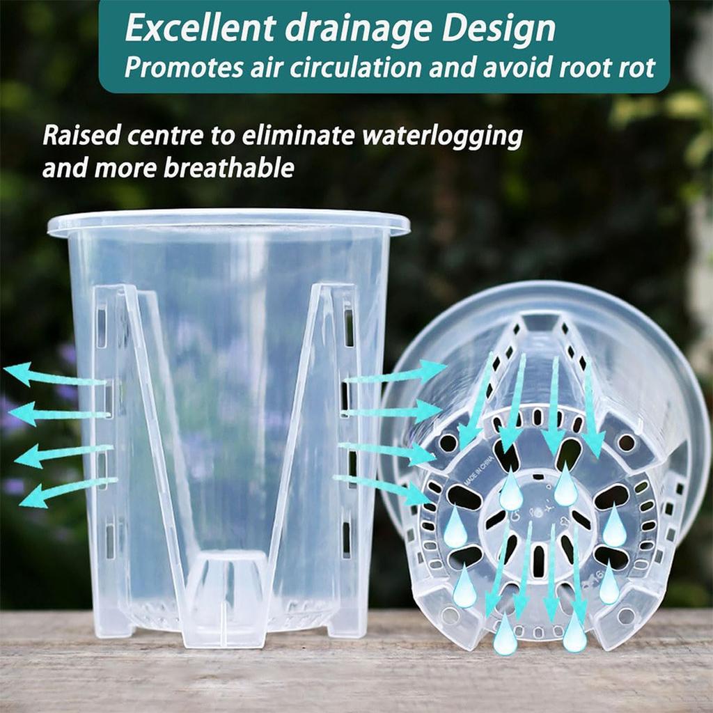Прозрачный пластиковый горшок для орхидей с дренажными отверстиями – Горшок для укоренения фаленопсисов и моховых растений