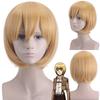 Cos Synthetic Short Hair Wig For Attack On Titan Characters High Temperature Fiber