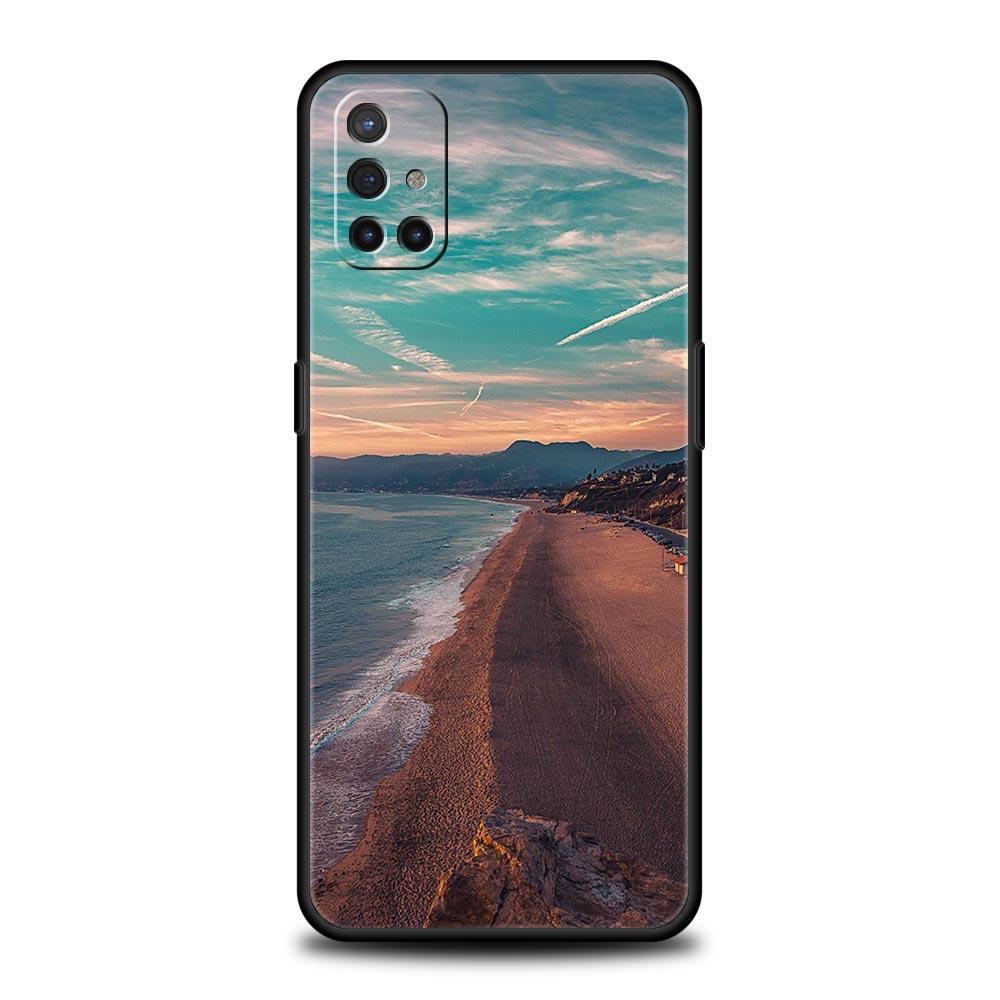 Forest Beach Sunrise Nature Phone Case For OnePlus 10 9 8 7 7T Pro 9RT 9R 8T Nord N100 N200 N10 CE 2 5G Z Soft Silicone Cover