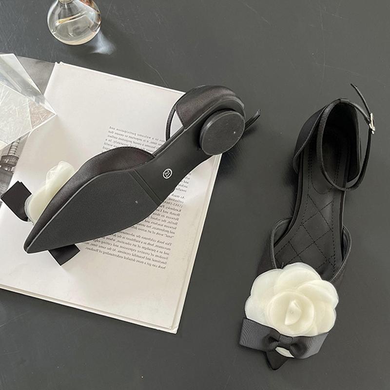 Liyke Design Разноцветные Цветы Острый Носок Плоские Женские Брендовые Модные Шлепанцы Сексуальные Туфли Слингбэк Элегантные Мюли Сандалии Женские