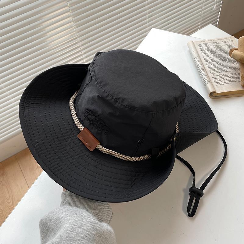 Повседневная шикарная ковбойская шляпа, идеально подходящая для активного отдыха, вышитая и дышащая шляпа от солнца с широкими полями