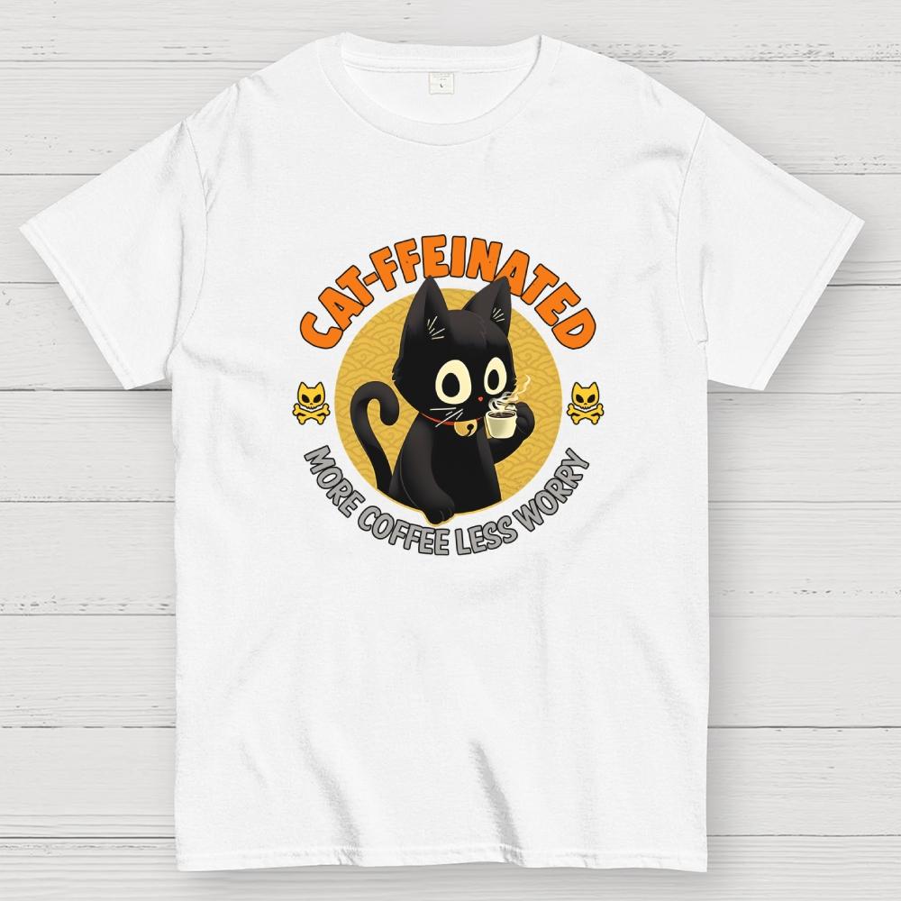 CATFFEINATED Cotton Summer Casual Cool Loose T-Shirt