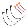 3PCS Curved Power Connector Cables 3PCS Charging Port with Water Proof Cover for Electric Scooter