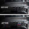 For Hyundai Tucson NX4    2024 Hybrid Car Front Grille Trim Sport Strip Cover 3pcs 3D Sticker Accessories