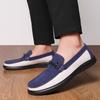 Fashion Fashionable Handmade Stitched Loafers Branded Urban Business Man Commuting Leather Shoes Mens Cowhide Suede Casual Leather Shoes