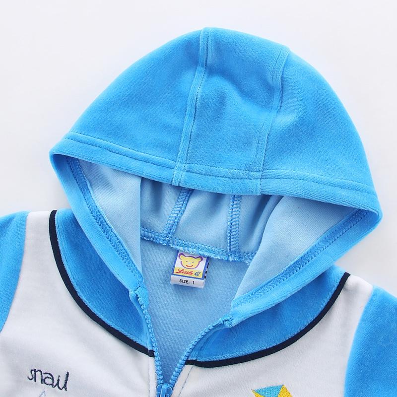 Детская одежда для младенцев для маленьких девочек и мальчиков, бархатный комплект на молнии на зиму и весну, детская одежда с длинными рукавами