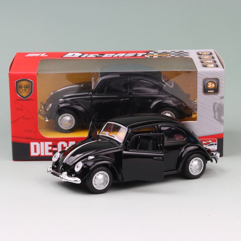 Классический 1967 Volkswagen VW Classic Beetle Bug, винтажный масштаб 1/36, литой под давлением металл, модель автомобиля с откидной спинкой, игрушка для подарка/детей