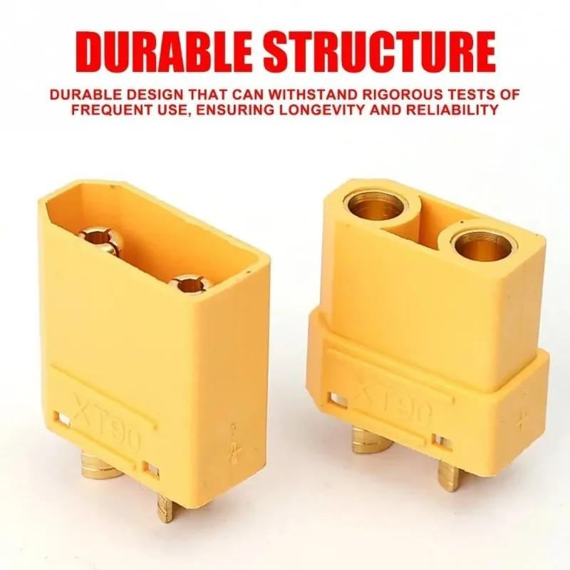 XT90 Connector Female Male Set HighCurrent 90A Battery Connector Anti Spark for RC Car Drone FPV Lipo Battery DIY Headband Cover