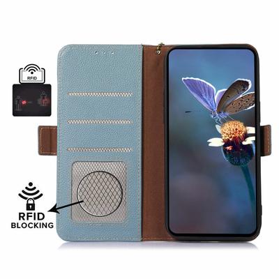 Для Samsung Galaxy A26 5G Чехол Блокировка RFID Текстурированный Чехол для телефона из натуральной коровьей кожи