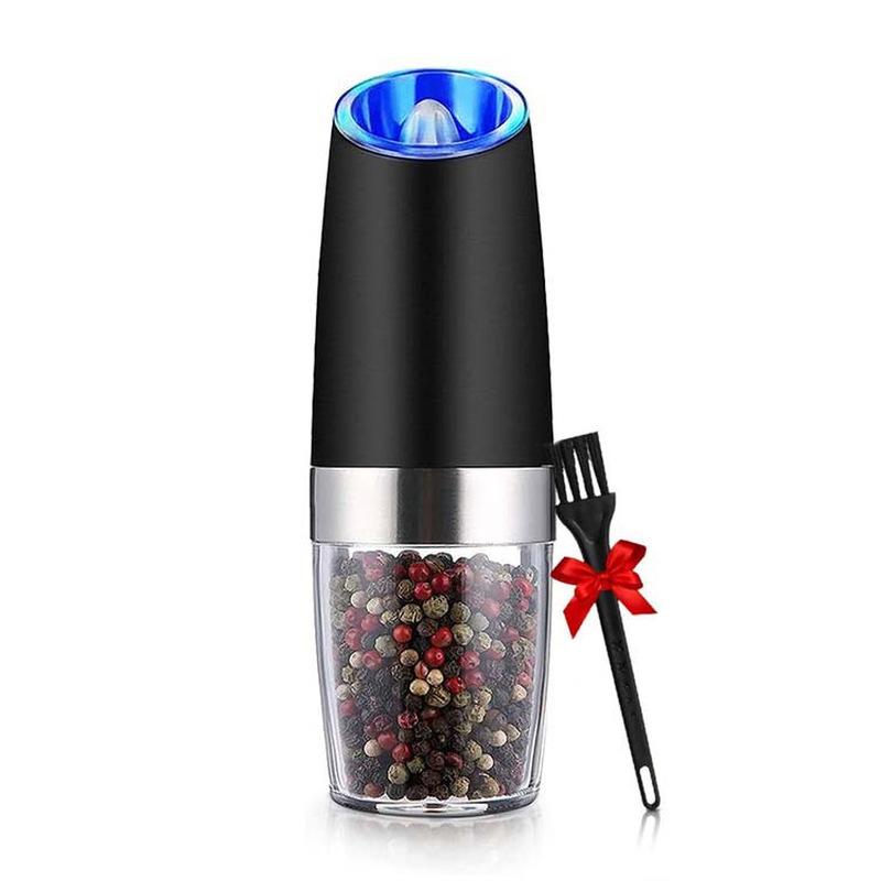 Gravity-Activated Electric Spice Grinder - Smart Sensor for Pepper & Sea Salt, Effortless Home Kitchen Solution