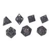 7pcs Hollow Polyhedral Dice Set Copper Adult Christmas Party Board Game Dice Props for Role Playing