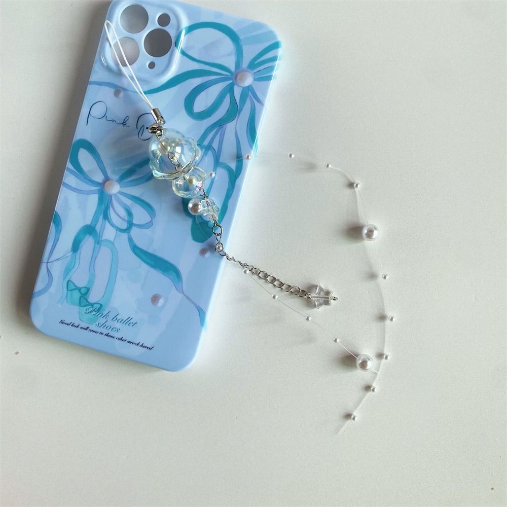 Ремешок для телефона в стиле океана Y2K, цепочка для мобильного телефона с кристаллами и звездами, брелок из бисера