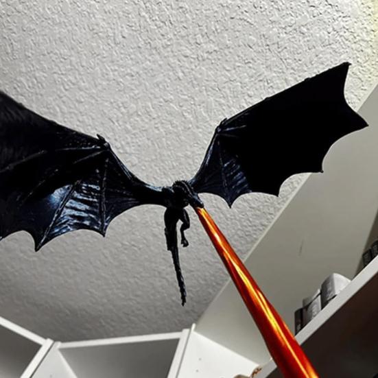 Книжный уголок «Пламя дракона» на Хэллоуин, готический летающий дракон, подставка для книг, скульптура в виде крылатого дракона, вставка для книжной полки