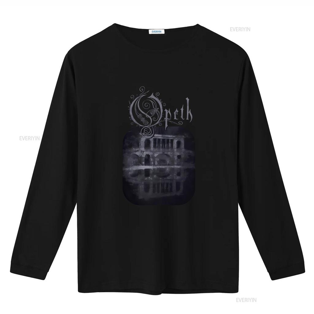 Opeth Могила Металлическая Музыкальная Группа Футболка Черный Красный Средний M Готический Дизайн винтажный Стиранный Дышащий мода Унисекс Повседневный
