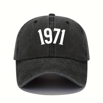 1971 Печатная Бейсболка Ретро Легкая Стирка Регулируемая Мужская и Женская Шляпы от Солнца