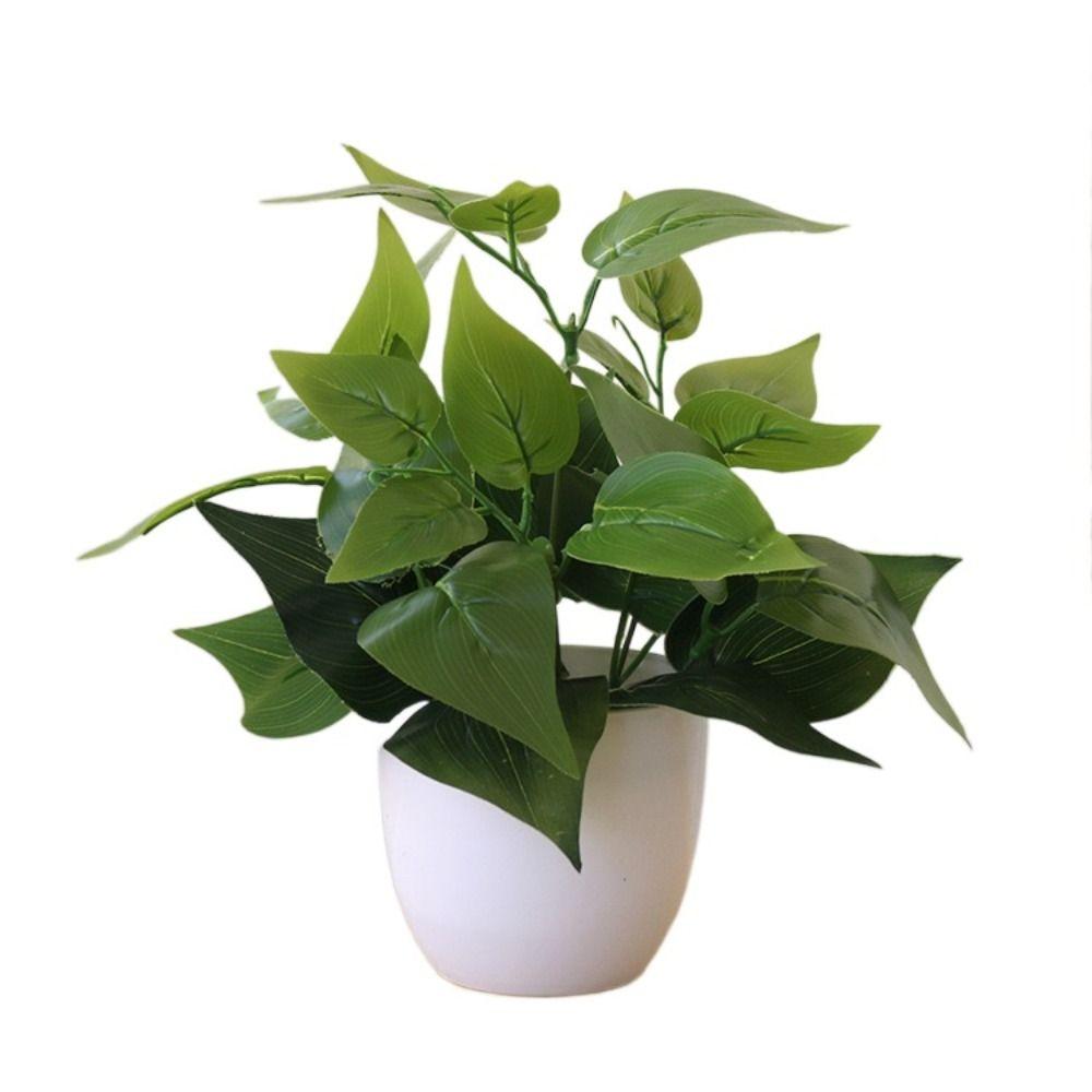 Зеленые Искусственные Растения Бонсай Искусственная Трава Симуляция Зелени Бонсай Реалистичный Горшечный Сциндапсус