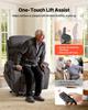 Power Lift Recliner Chair, Dual Motor, Medium Electric Lift Chair with Heat and Massage for Elderly, Infinite Position Adjustment, Chenille Fabric,