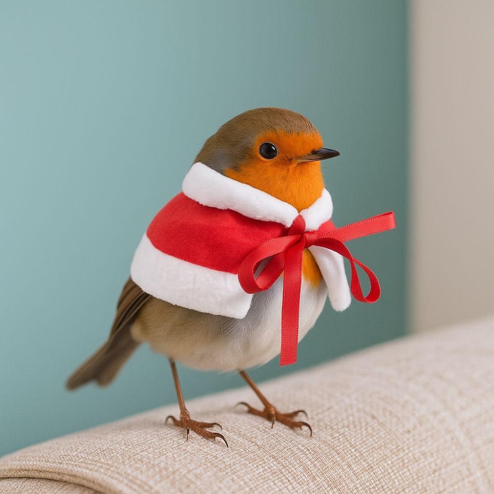 Очаровательная теплая накидка для хомяка, ветрозащитная, праздничная, наряды для питомца-хомяка, удобная, регулируемая, рождественская накидка для попугая, одежда для вечеринки питомца