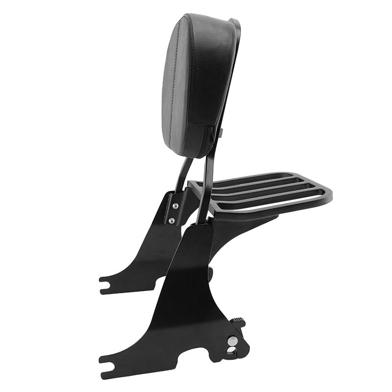 Black Motorcycle Parts Backrest Sissy Bar with Luggage Rack Rear Backrests For Harley Sportster 883 1200 X48 2004-2025