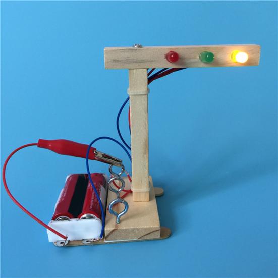 1 набор новых научных и образовательных познавательных обучающих деревянных светофоров DIY модель для дома, маленькая