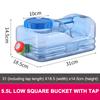 3-12L Camping Water Bucket Large Capacity Water Bag Container with Faucet Portable Car Water Tank for Picnic Hiking Travel