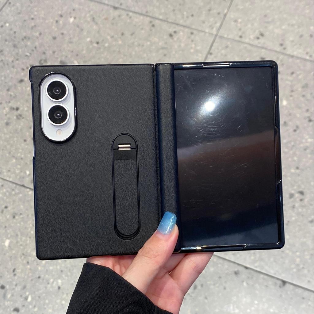 Чехлы для Z Fold8 Невидимая подставка Чехол из ПУ кожи для Samsung Galaxy Z Fold 8 Широкий Встроенная защитная пленка для экрана Защитная крышка для шарнира