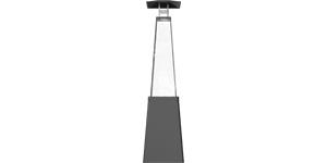 Outdoor Gas Heater Umbrella BS Steel Black 12 kW Set