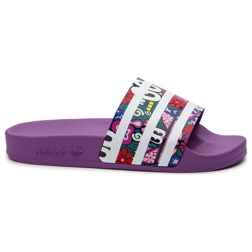 Adidas Originals Comfortable Casual Rubber Sole Non-Slip Slide Sandals Women Footwear Purple CG6468