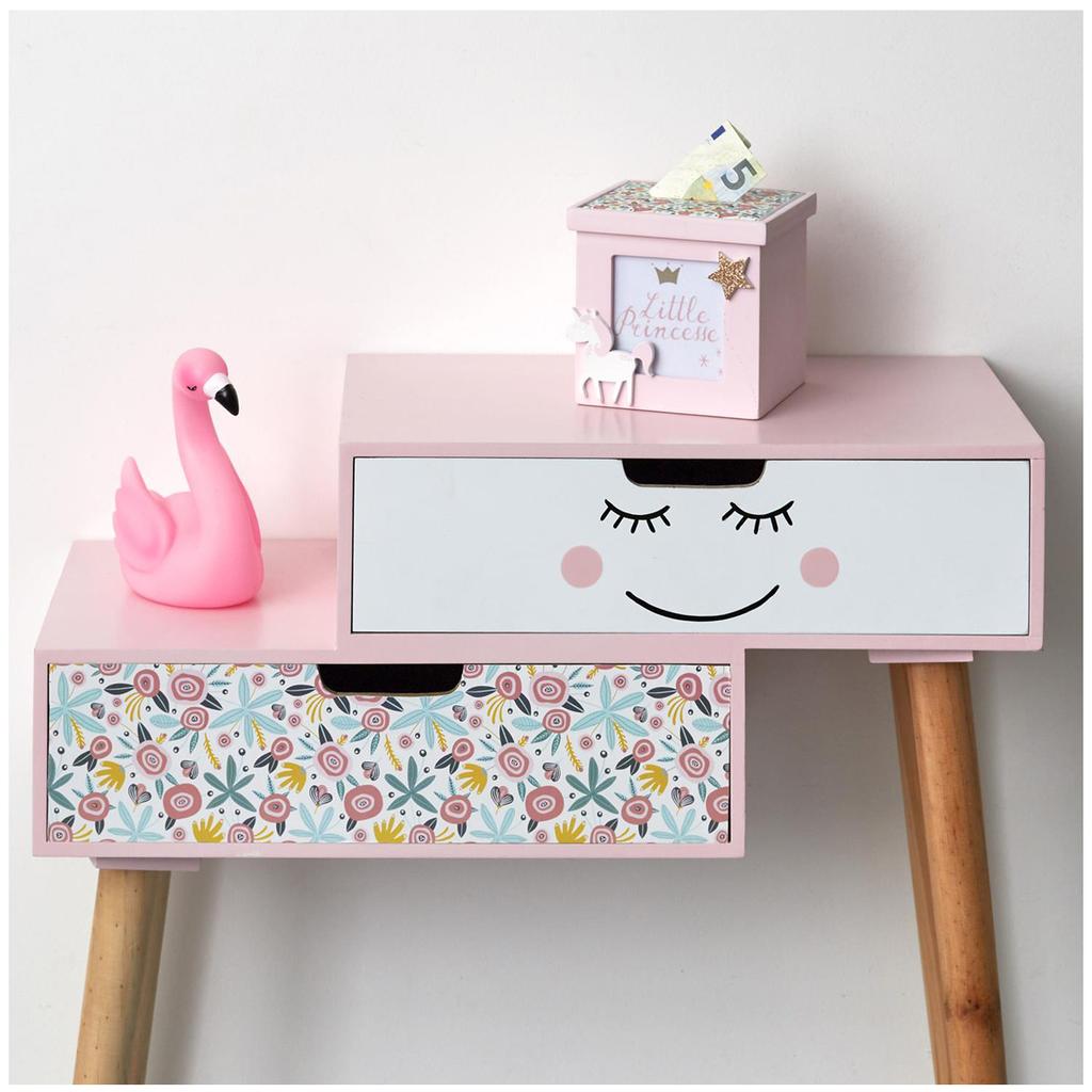 Les Trésors De Lily [A3648] - Деревянная копилка-куб «Единорог Мой Единорог» розовая. (маленькая принцесса) - 12x11x11см