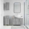 3 Piece Bathroom Cabinet System ARNHEM Sonoma Gray