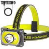 COB Headlamp Outdoor Night Fishing Headwear Torch USB Rechargeable Led Strong Light Headlamp