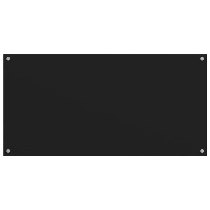 Kitchen Backsplashes 2 Pcs Black 80x60 Cm Tempered Glass