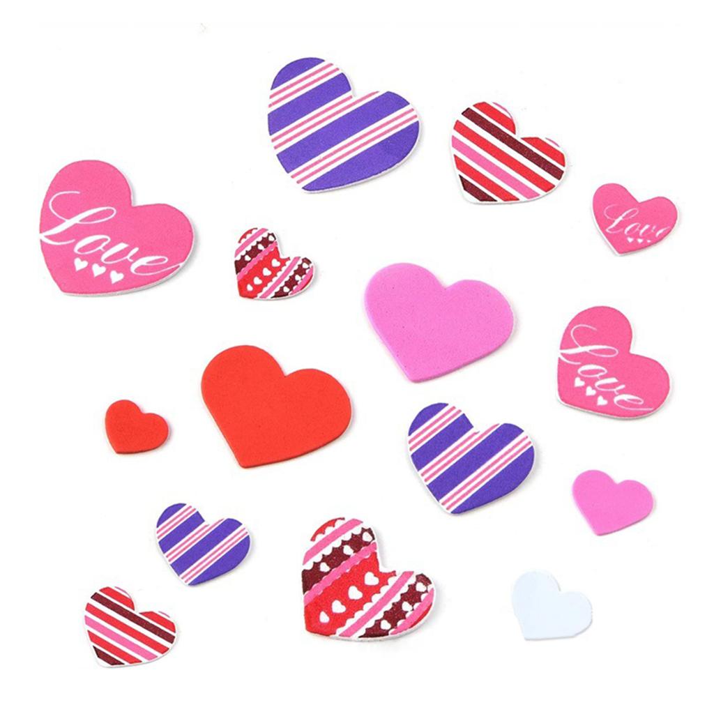716pcs Foam Heart Stickers Kit Multipurpose Heart Decoration Decals For Wedding Party Supplies