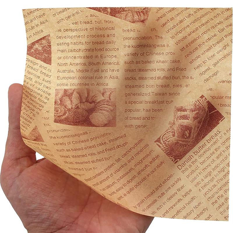 LMETJMA 50Pcs Premium Deli Paper Sandwich Wrapping Paper Greaseproof Non-stick Parchment Paper Baking Paper For Bread Pizza JT69
