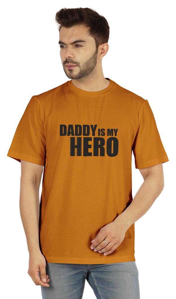 Inkmeso Футболка с графическим принтом для мужчин Футболка Daddy Is My Hero Футболка из джерси Футболка ко Дню отца
