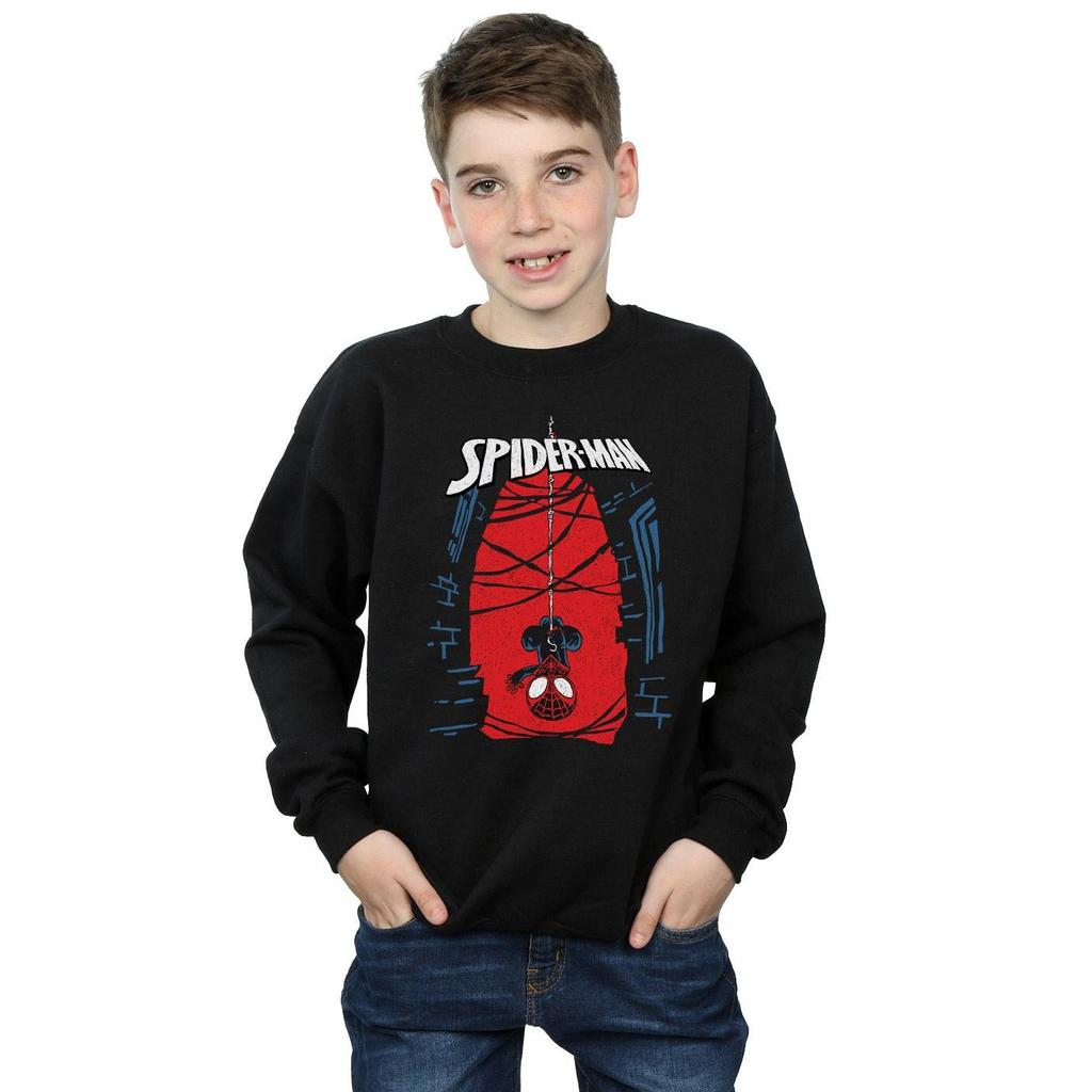Marvel Boys Spider-Man Hanging Sketch Sweatshirt