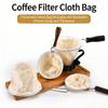 3pcs Washable Cloth Coffee Filter Pouches Coffee Sock Strainer with Wooden Handle Multi Size Brewing Accessories