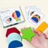 Children Montessori Puzzle Wooden 3D Jigsaw Game Tangram Stick Geometric Ring Shape Matching Kids Early Educational Toys
